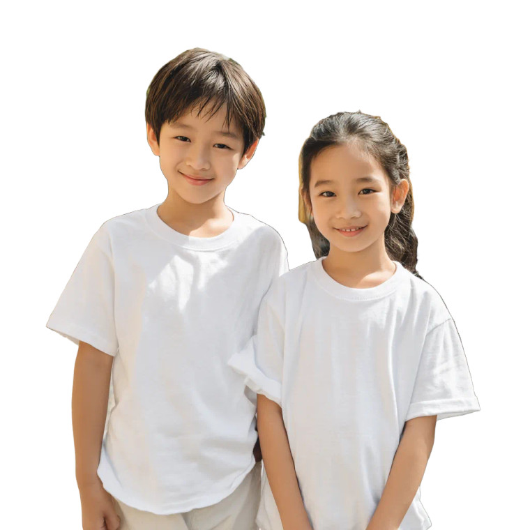 Asian Children Mockup Vinyl Car Decal Sticker – Waterproof & UV-Resistant 