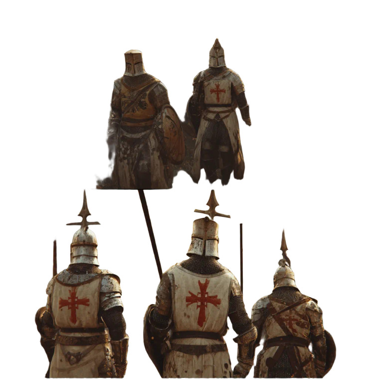 Victorious Crusader Knights Vinyl Car Decal Sticker – Waterproof & UV-Resistant 