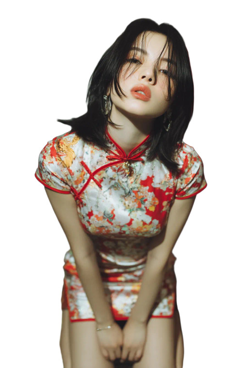 Kneeling In Cheongsam Vinyl Car Decal Sticker – Waterproof & UV-Resistant 