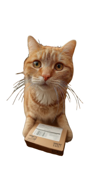 Upright Red Tabby Vinyl Car Decal Sticker – Waterproof & UV-Resistant 