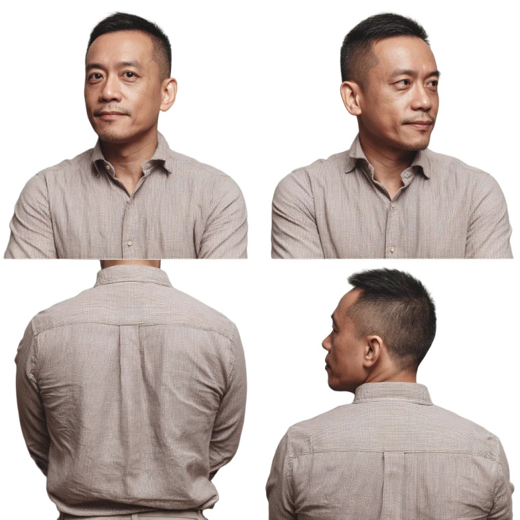 Chinese Man Portrait V2 Vinyl Car Decal Sticker – Waterproof & UV-Resistant 