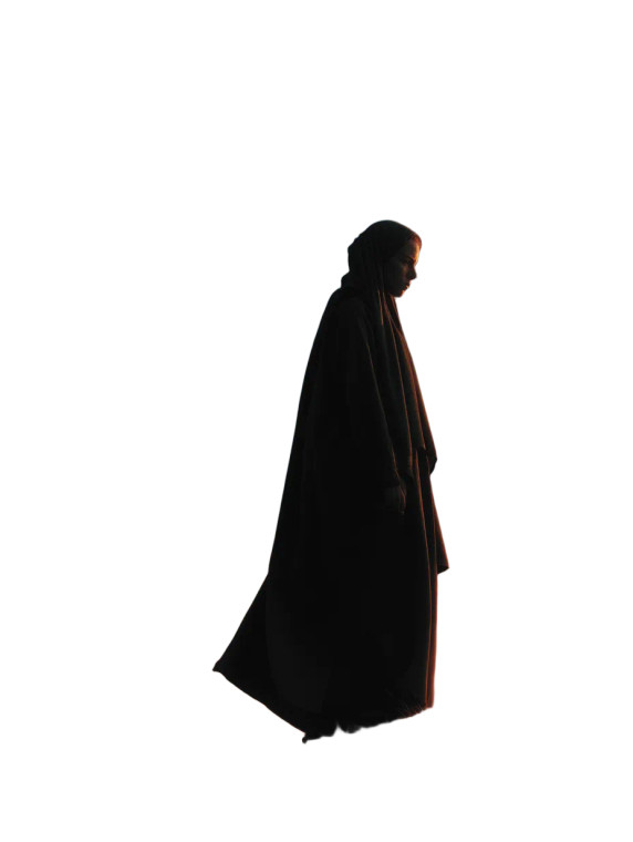 Silhouetted Woman Walking Vinyl Car Decal Sticker – Waterproof & UV-Resistant 