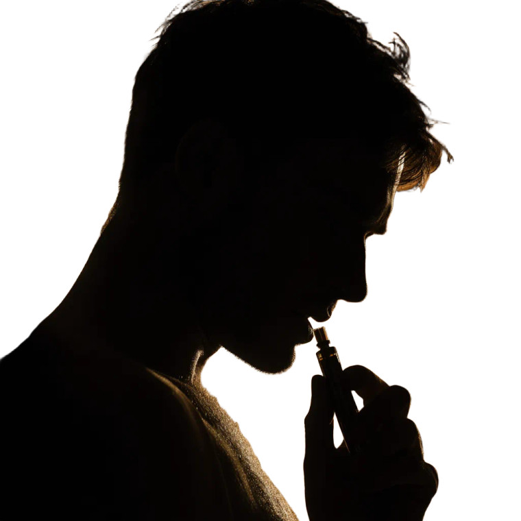 Man With E-Cigarette Vinyl Car Decal Sticker – Waterproof & UV-Resistant 