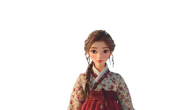 Asian Woman In Hanbok Vinyl Car Decal Sticker – Waterproof & UV-Resistant 