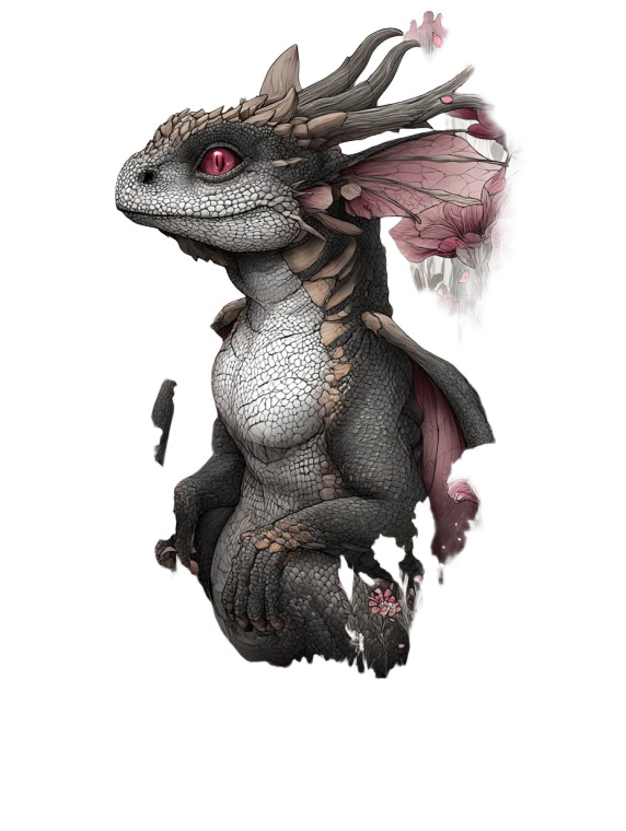 Dragon In Flowers V2 Vinyl Car Decal Sticker – Waterproof & UV-Resistant 