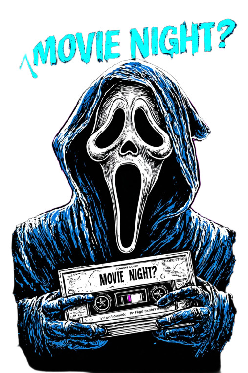 Ghostface Movie Night Vinyl Car Decal Sticker – Waterproof & UV-Resistant 