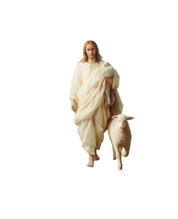 Jesus With Lamb V9 Vinyl Car Decal Sticker – Waterproof & UV-Resistant 