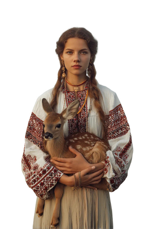 Mystical Serbian Maiden Vinyl Car Decal Sticker – Waterproof & UV-Resistant 