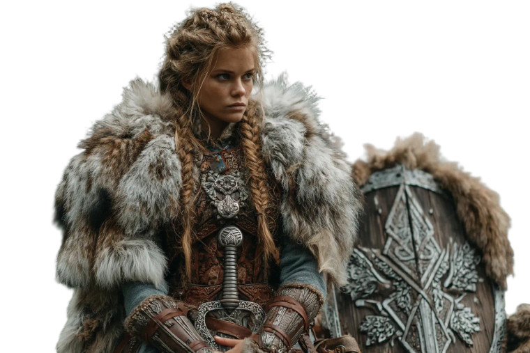 Shieldmaiden In Forest Vinyl Car Decal Sticker – Waterproof & UV-Resistant 