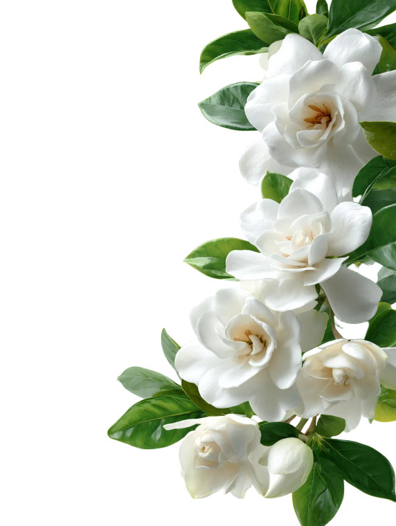 Gardenia Flowers Vinyl Car Decal Sticker – Waterproof & UV-Resistant 