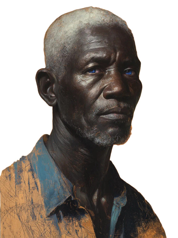 African Man Portrait Vinyl Car Decal Sticker – Waterproof & UV-Resistant 