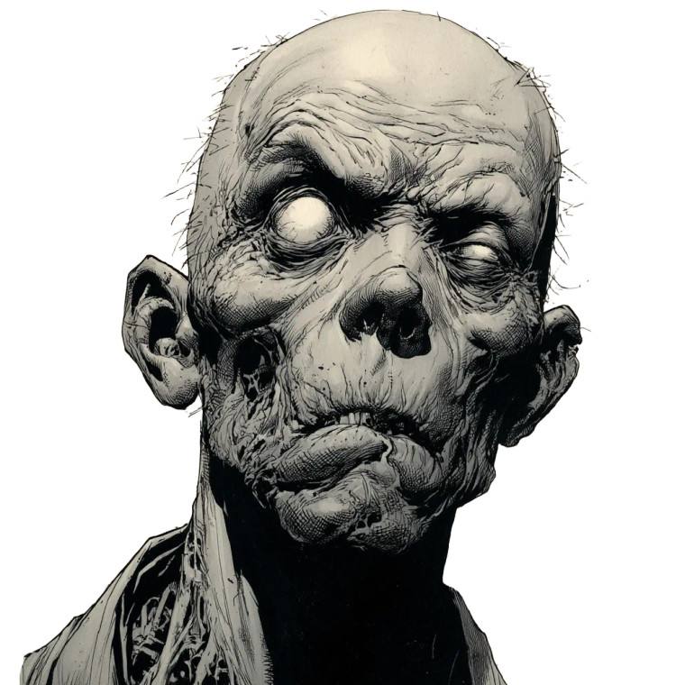 Creepy Zombie Portrait Vinyl Car Decal Sticker – Waterproof & UV-Resistant 