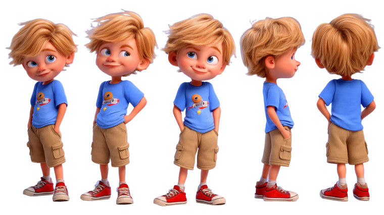 Pixar-Style Boy Model Vinyl Car Decal Sticker – Waterproof & UV-Resistant 