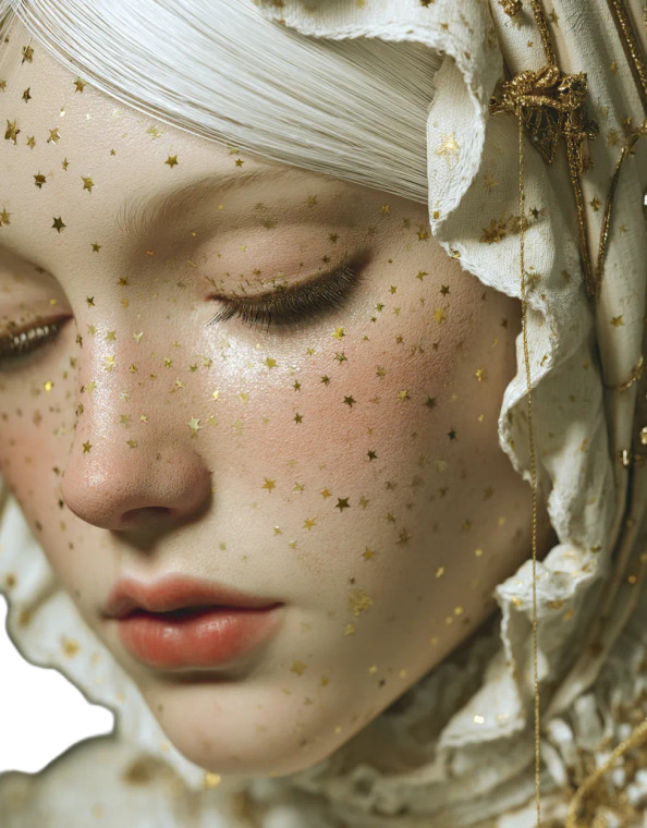 Golden Star Girl Vinyl Car Decal Sticker – Waterproof & UV-Resistant 