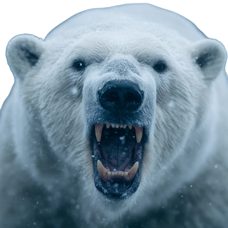 Angry Polar Bear V3 Vinyl Car Decal Sticker – Waterproof & UV-Resistant 