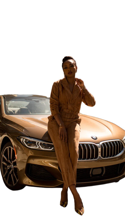 African Model & Bmw Vinyl Car Decal Sticker – Waterproof & UV-Resistant 