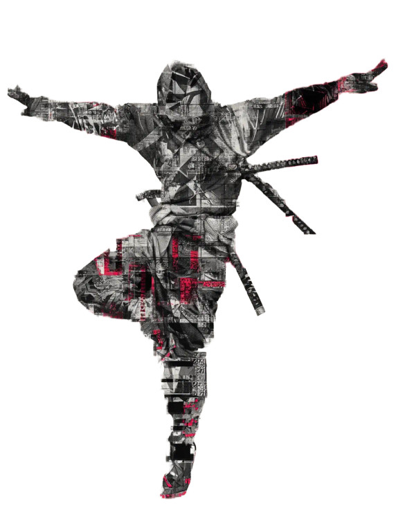 Dynamic Ninja Art Vinyl Car Decal Sticker – Waterproof & UV-Resistant 