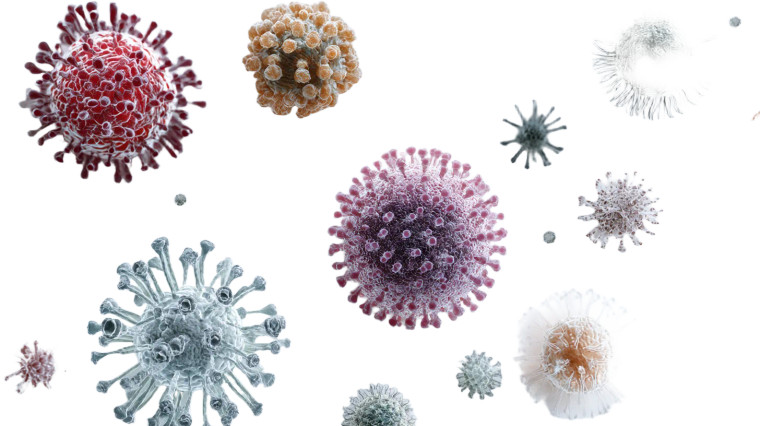 Microscopic Viruses V2 Vinyl Car Decal Sticker – Waterproof & UV-Resistant 