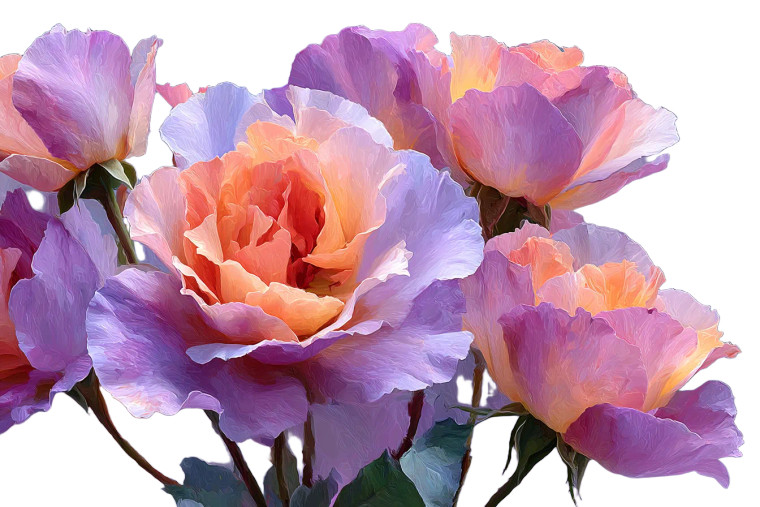 Blooming Pastel Roses Vinyl Car Decal Sticker – Waterproof & UV-Resistant 