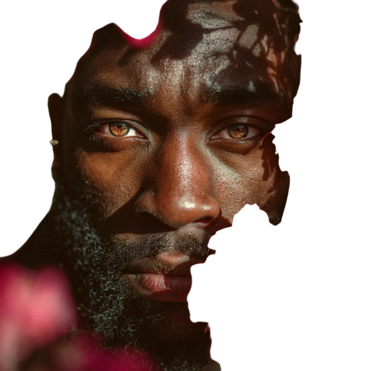 Floral Portrait Man Vinyl Car Decal Sticker – Waterproof & UV-Resistant 