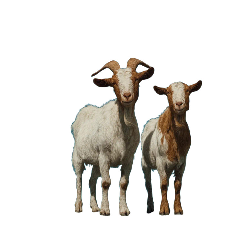 Two Goats Vinyl Car Decal Sticker – Waterproof & UV-Resistant 