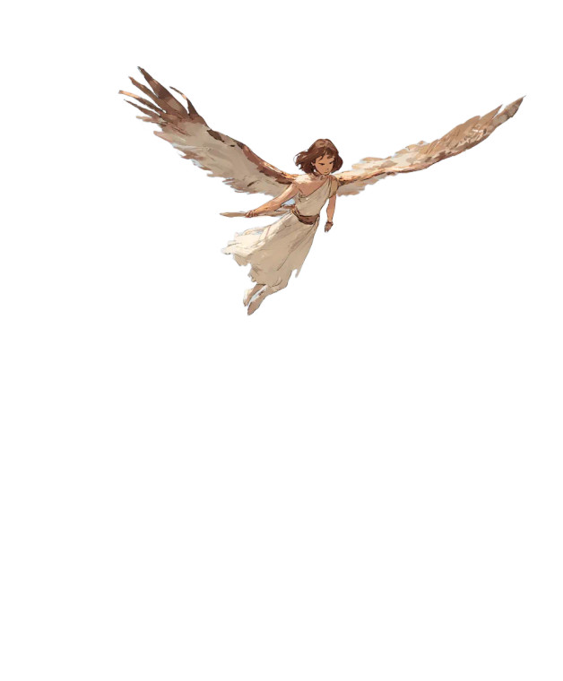 Hawk-Winged Woman Vinyl Car Decal Sticker – Waterproof & UV-Resistant 