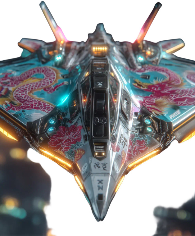 Tribal Spaceglider Vinyl Car Decal Sticker – Waterproof & UV-Resistant 