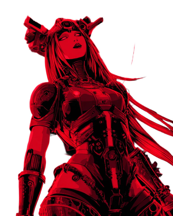 Evil Anime Cyborg Vinyl Car Decal Sticker – Waterproof & UV-Resistant 