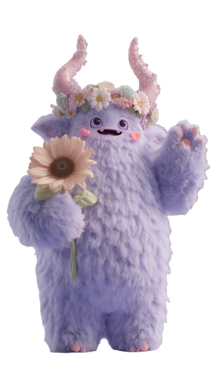 Cute Fluffy Monster Vinyl Car Decal Sticker – Waterproof & UV-Resistant 