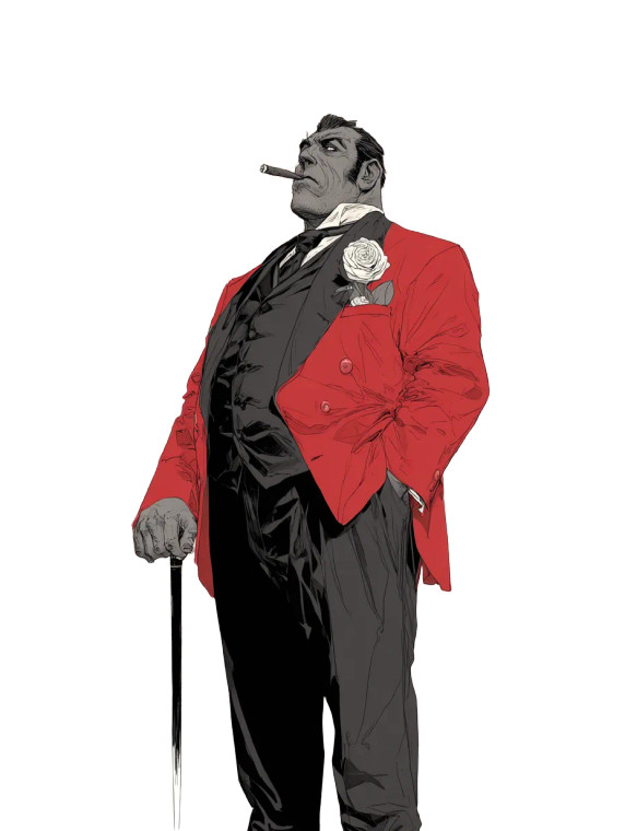 Dapper Fantasy Gentleman Vinyl Car Decal Sticker – Waterproof & UV-Resistant 