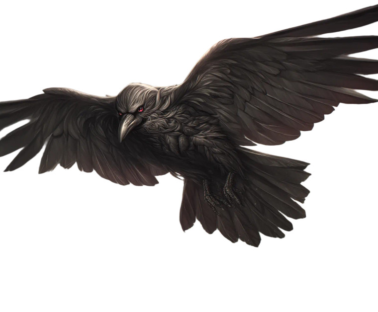 Distant Black Raven Vinyl Car Decal Sticker – Waterproof & UV-Resistant 