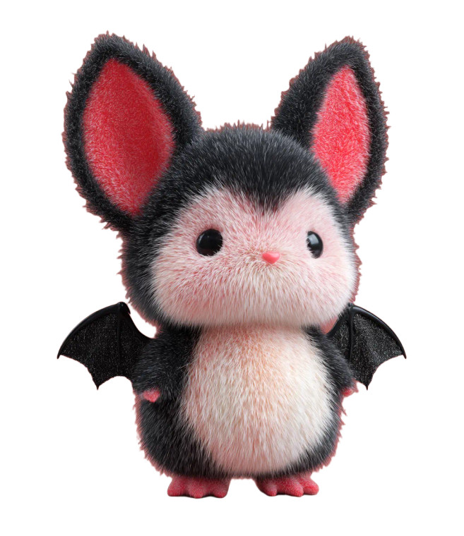 Furry Bat Creature Vinyl Car Decal Sticker – Waterproof & UV-Resistant 