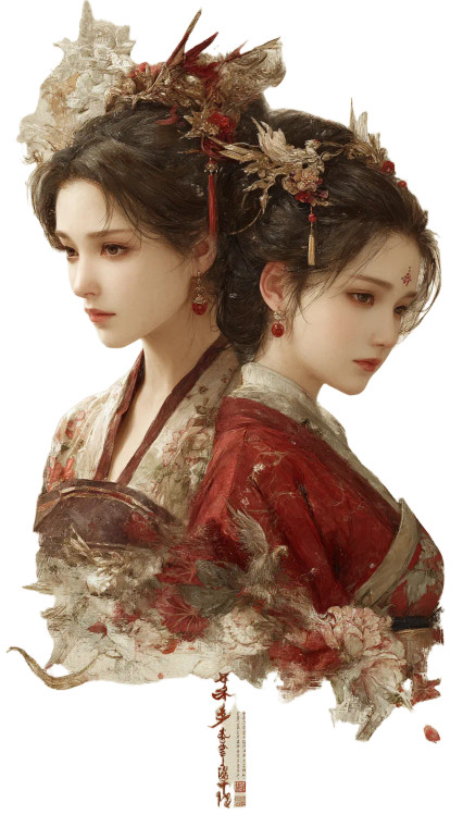 Three Kingdoms Sisters V3 Vinyl Car Decal Sticker – Waterproof & UV-Resistant 