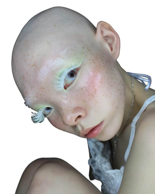Bald Woman Portrait V2 Vinyl Car Decal Sticker – Waterproof & UV-Resistant 