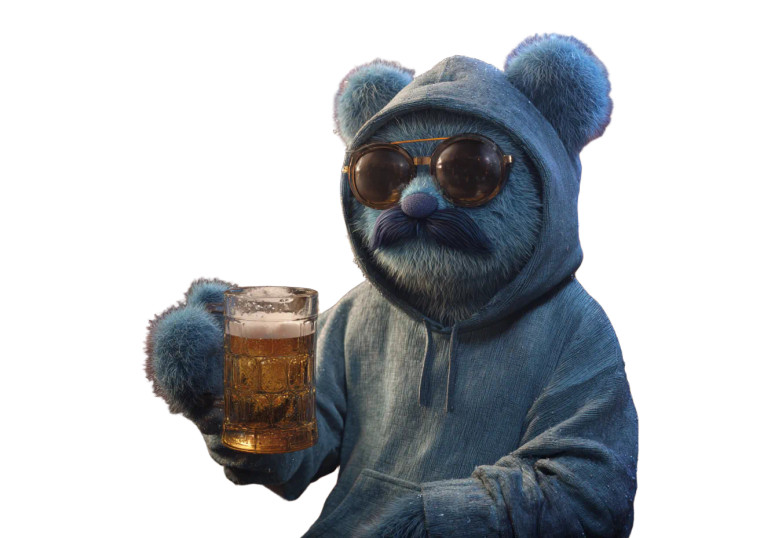 Blue Alien Carebear Vinyl Car Decal Sticker – Waterproof & UV-Resistant 