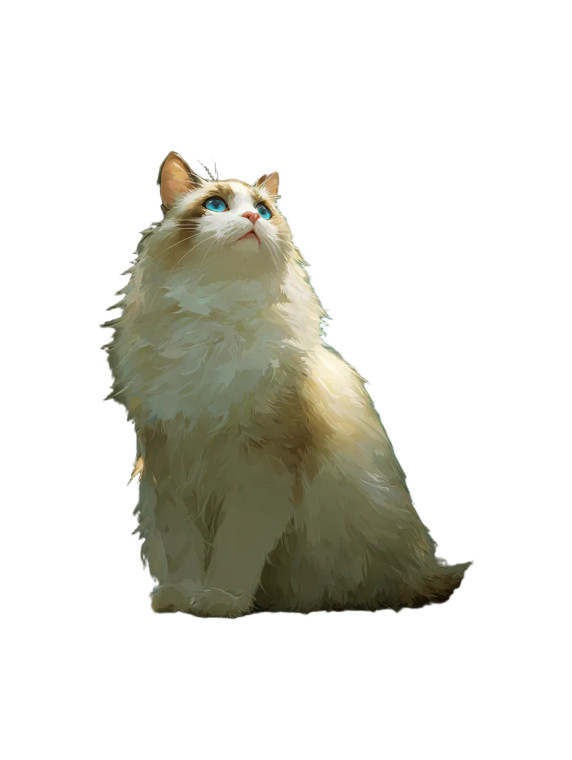 Ethereal Fluffy Cat Vinyl Car Decal Sticker – Waterproof & UV-Resistant 