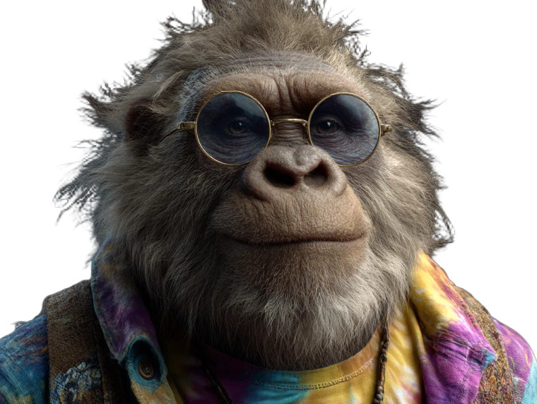 Hippie Gorilla Vinyl Car Decal Sticker – Waterproof & UV-Resistant 