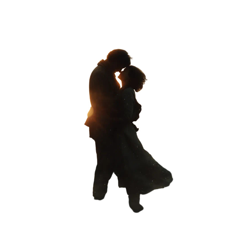 Glowing Couple Embrace Vinyl Car Decal Sticker – Waterproof & UV-Resistant 