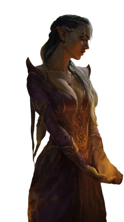 Elven Priestess Vinyl Car Decal Sticker – Waterproof & UV-Resistant 