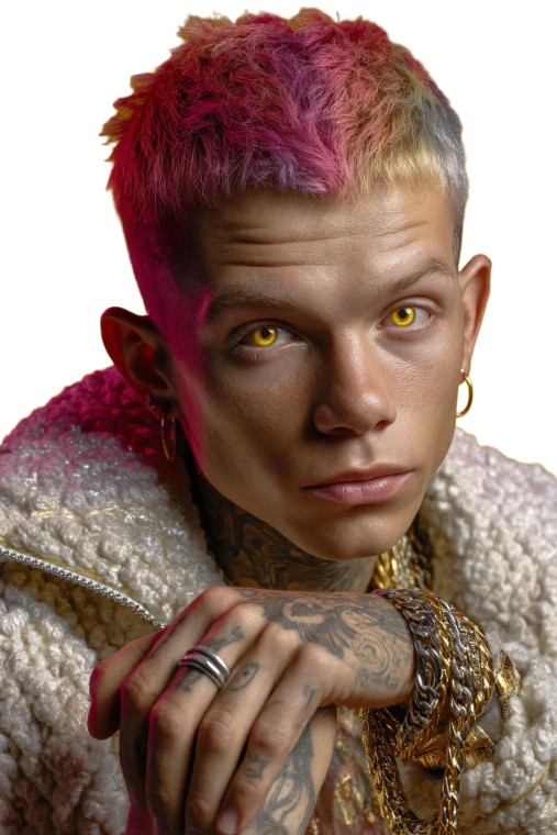 Rainbow-Haired Man Vinyl Car Decal Sticker – Waterproof & UV-Resistant 