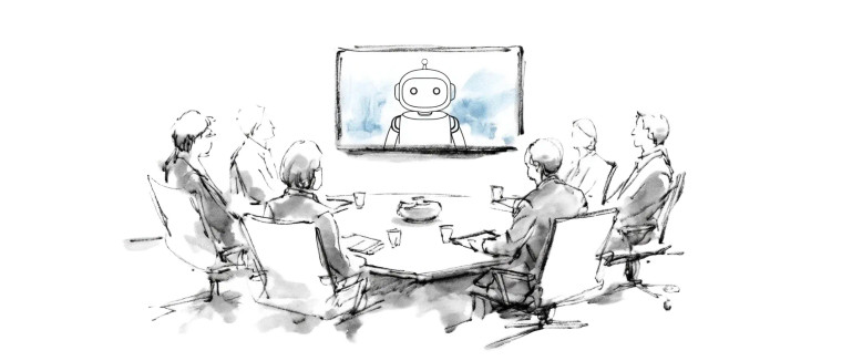 Business Meeting Sketch Vinyl Car Decal Sticker – Waterproof & UV-Resistant 