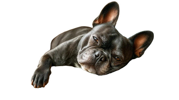 French Bulldog Resting Vinyl Car Decal Sticker – Waterproof & UV-Resistant 