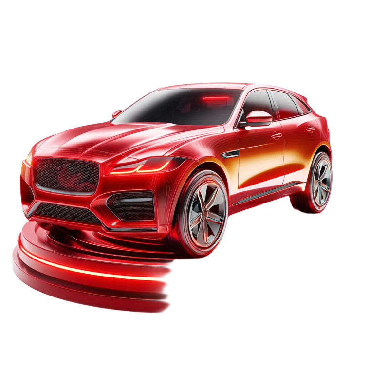 Sleek Red Suv Vinyl Car Decal Sticker – Waterproof & UV-Resistant 