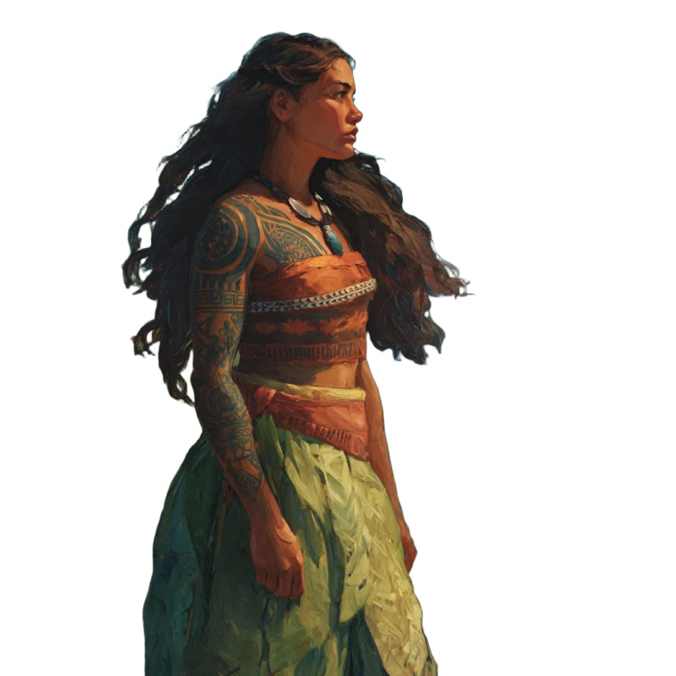 Island Warrior Woman Vinyl Car Decal Sticker – Waterproof & UV-Resistant 
