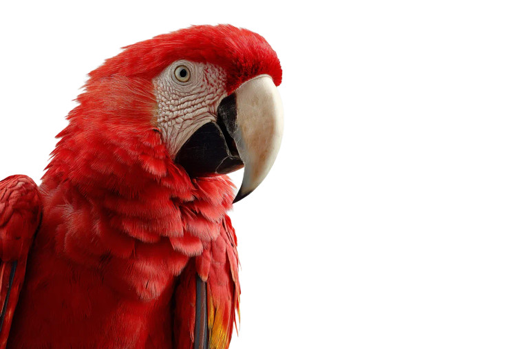 Red Parrot Vinyl Car Decal Sticker – Waterproof & UV-Resistant 