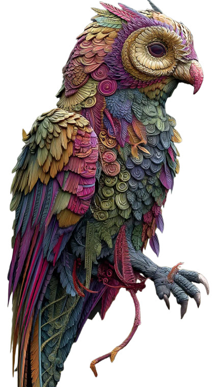 Colorful Mythical Bird Vinyl Car Decal Sticker – Waterproof & UV-Resistant 