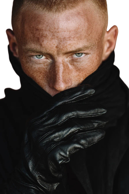 Freckled Male Model Vinyl Car Decal Sticker – Waterproof & UV-Resistant 