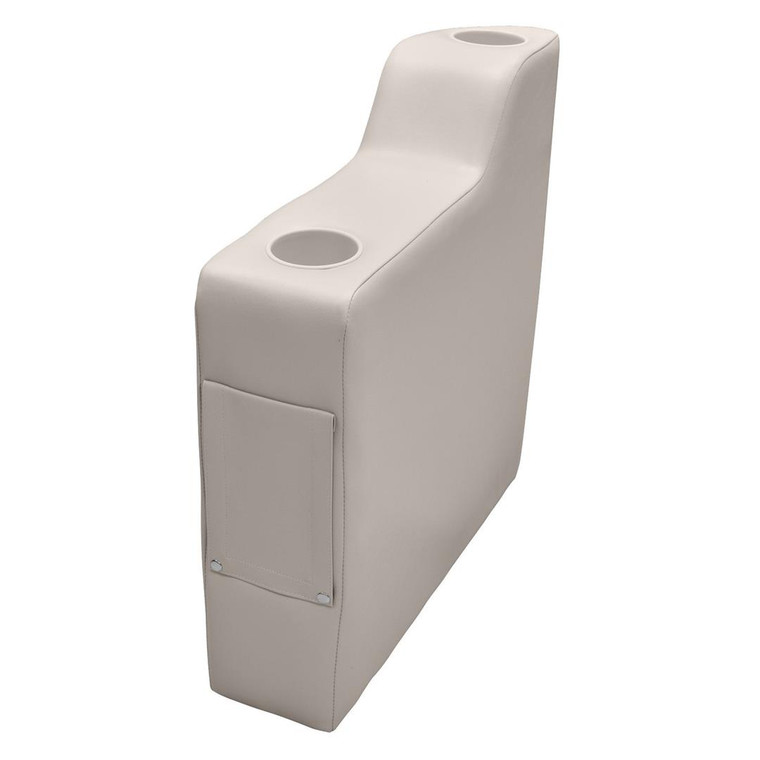 WISE Seating Premier Series Boat Seat Armrest | Modern Design | Marine-Grade Vinyl Upholstery | Injection Molded Plastic Frame | 2 Cup Holders