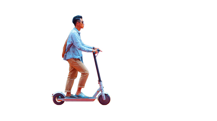 Electric Scooter Ride V2 Vinyl Car Decal Sticker – Waterproof & UV-Resistant 