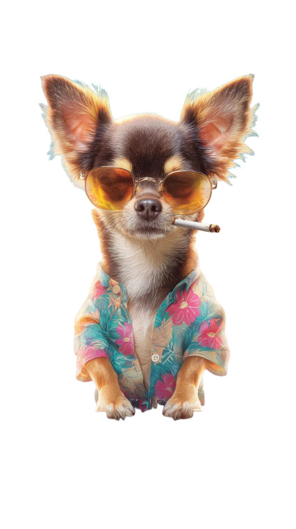 Dj Chihuahua V2 Vinyl Car Decal Sticker – Waterproof & UV-Resistant 